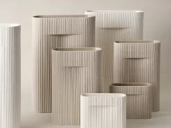 Vase blanc 35 cm Ridge - Muuto