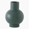 Vase 18 cm en céramique vert Strøm - Raawii