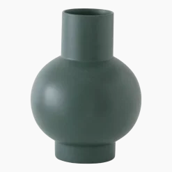 Vase 18 cm en céramique vert Strøm - Raawii