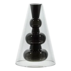 Vase conique en verre noir 22cm Bump - Tom Dixon