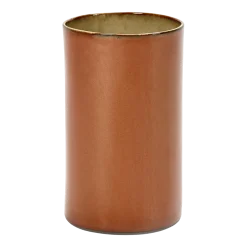 Vase cylindrique en grès rouille 12 cm - Serax