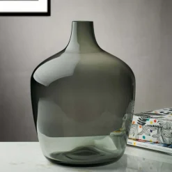 Vase Dame Jeanne Large Smoke - Nude Glass