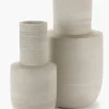 Vase décoratif en grès beige 25x25x5cm Volumes - Serax