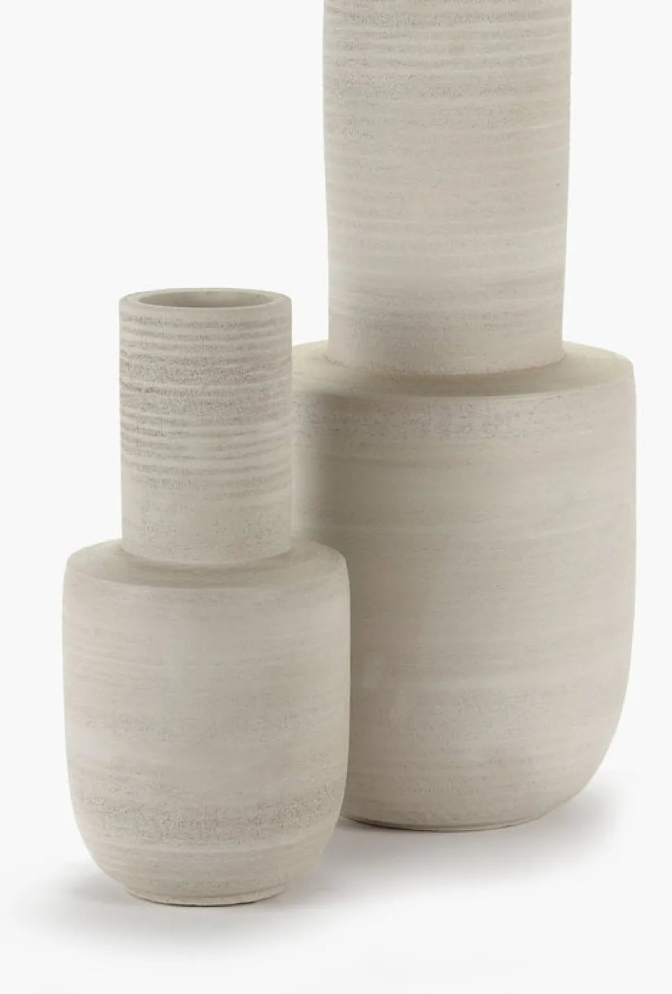 Vase décoratif en grès beige 25x25x5cm Volumes - Serax