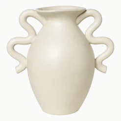 Vase de table en grès crème 27,5 x 27 x 18 cm Verso - Ferm Living