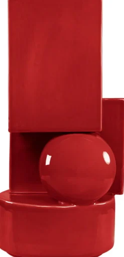 Vase en céramique rouge bordeaux 23x22x43cm Vector - Versmissen