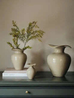 Vase en grès beige 16x22,5cm Florentina - Broste Copenhagen