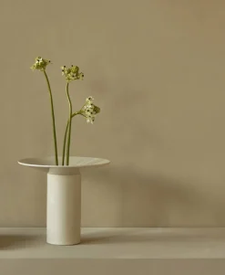Vase en grès beige 26 x 29 cm Hana - Audo