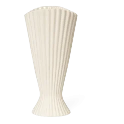 Vase en grès blanc cassé 23cm Fountain - Ferm Living