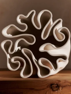 Vase en grès blanc 15x18cm Dedali - Ferm living