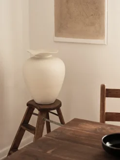 Vase en grès émaillé mat blanc cassé 33x44cm Florentina - Broste Copenhagen