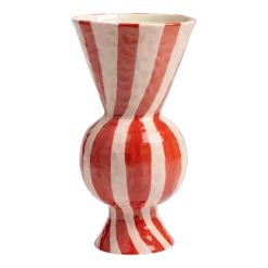 Vase en grès rose et rouge - &klevering