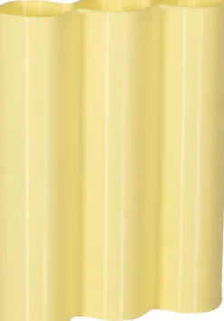Vase en plastique recyclé jaune pastel 16,5x6x22cm Alvaro - WARREN ET LAETICIA