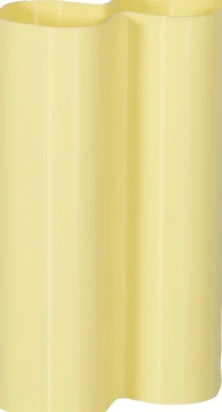 Vase en plastique recyclé jaune pastel 11x6x18cm Alvaro - WARREN ET LAETICIA