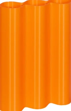 Vase en plastique recyclé orange 16,5x6x22cm Alvaro - WARREN ET LAETICIA