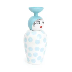 Vase en porcelaine avec couvercle bleu clair 17.2 x 41.6 cm Le Canopie Kiki - Seletti