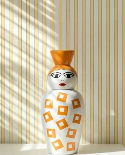 Vase en porcelaine avec couvercle bleu clair 17.2 x 41.6 cm Le Canopie Kiki - Seletti
