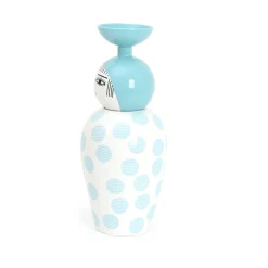 Vase en porcelaine avec couvercle bleu clair 17.2 x 41.6 cm Le Canopie Kiki - Seletti