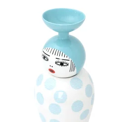 Vase en porcelaine avec couvercle bleu clair 17.2 x 41.6 cm Le Canopie Kiki - Seletti