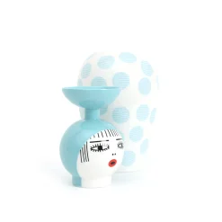 Vase en porcelaine avec couvercle bleu clair 17.2 x 41.6 cm Le Canopie Kiki - Seletti