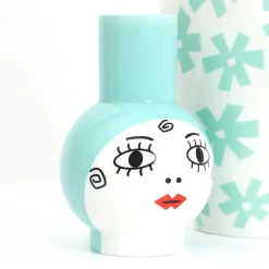 Vase en porcelaine avec couvercle bleu 17.2 x 41.6 cm Le Canopie Zita - Seletti