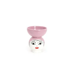 Vase en porcelaine avec couvercle rose 17.2 x 41.6 cm Le Canopie Luna - Seletti