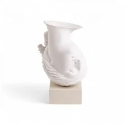 Vase en porcelaine et base en plâtre 22x17x30cm Amor volat - Seletti