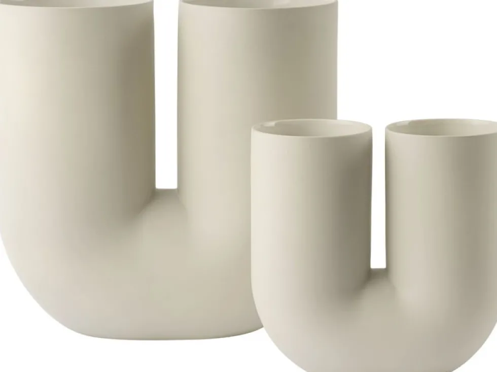 Vase en porcelaine sable 39cm Kink - Muuto