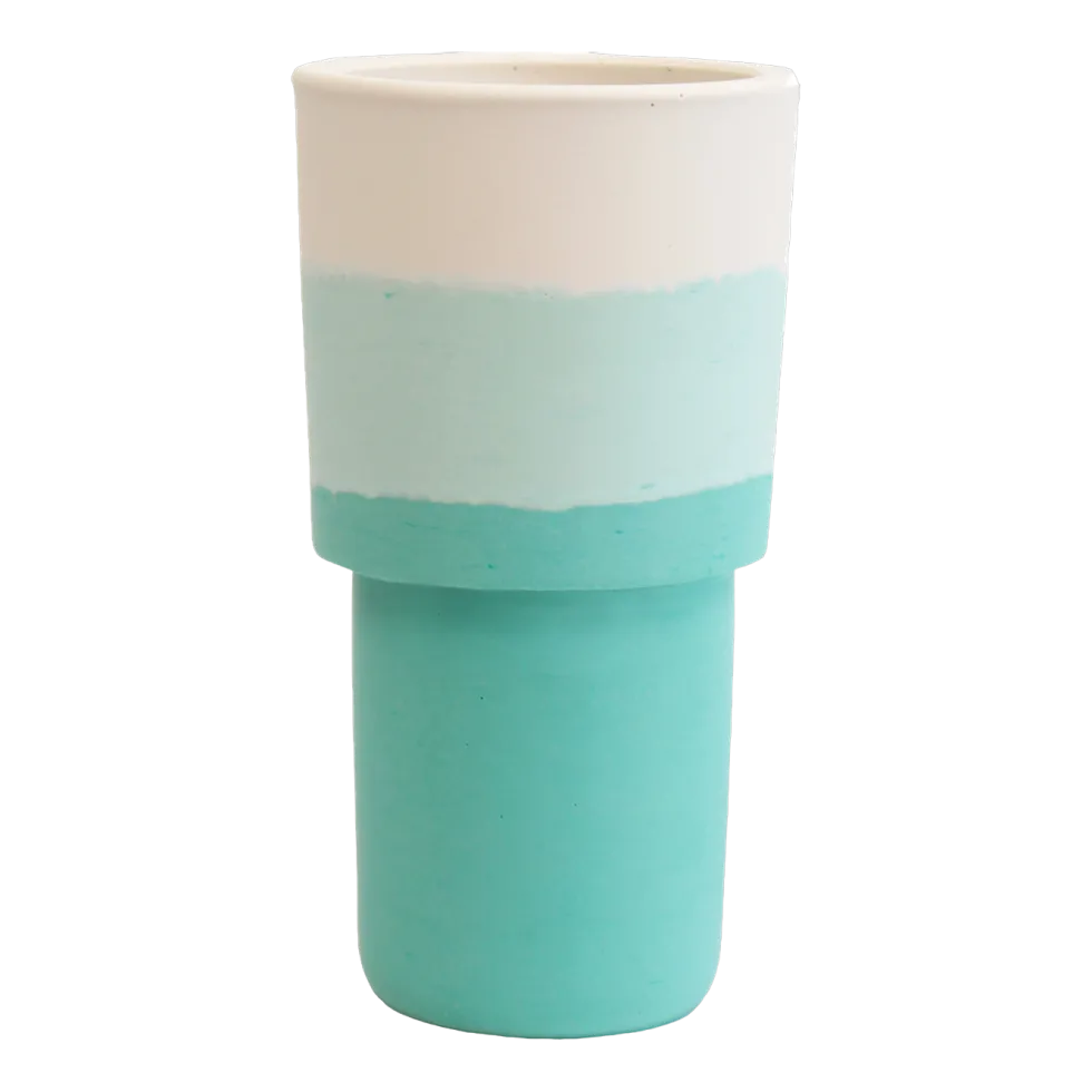 Vase en roche saline bleu 20 x 8,5 cm Totem - Studio Rosaroom