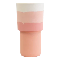 Vase en roche saline pêche 20 x 8,5 cm Totem - Studio Rosaroom