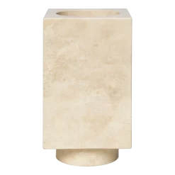 Vase en travertin beige 12x21cm Hew - Ferm Living