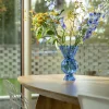 Vase en verre bleu transparent 16,5x28,5cm Rhombic - &Klevering