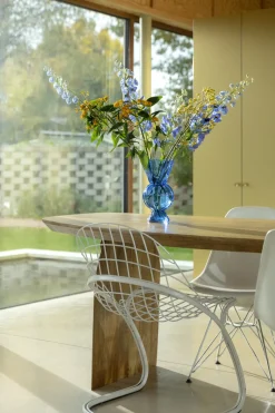 Vase en verre bleu transparent 16,5x28,5cm Rhombic - &Klevering