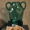 Vase en verre cristal vert Gemstone amfora - HKLIVING
