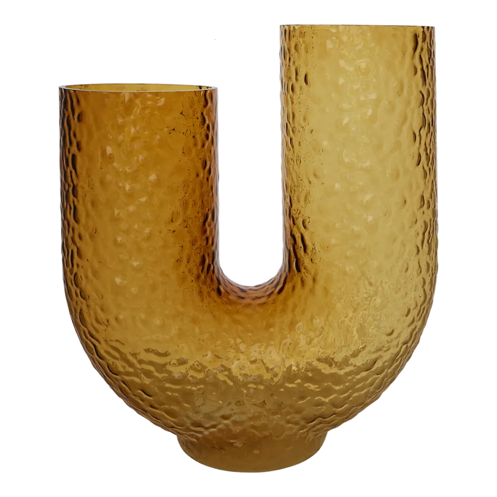 Vase en verre jaune 40 cm Arura - AYTM