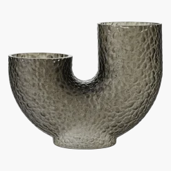 Vase en verre noir 26 cm Arura - AYTM