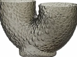 Vase en verre noir 19 cm Arura - AYTM
