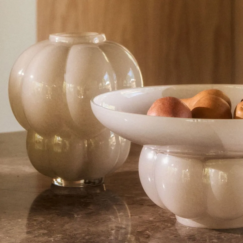 Vase en verre rose pâle 35 x 32 cm Uva L - AYTM