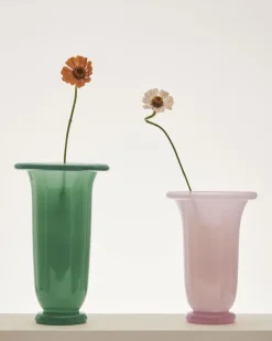 Vase en verre rose poudré 14x21cm Empire - Hay