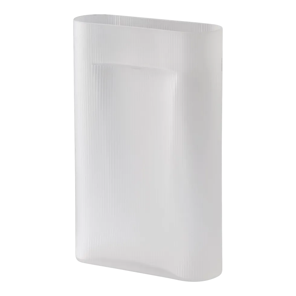 Vase en verre soufflé blanc 48,5cm Ridge - Muuto