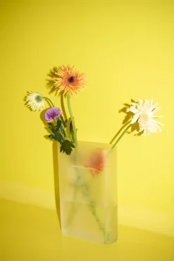 Vase en verre soufflé blanc 48,5cm Ridge - Muuto