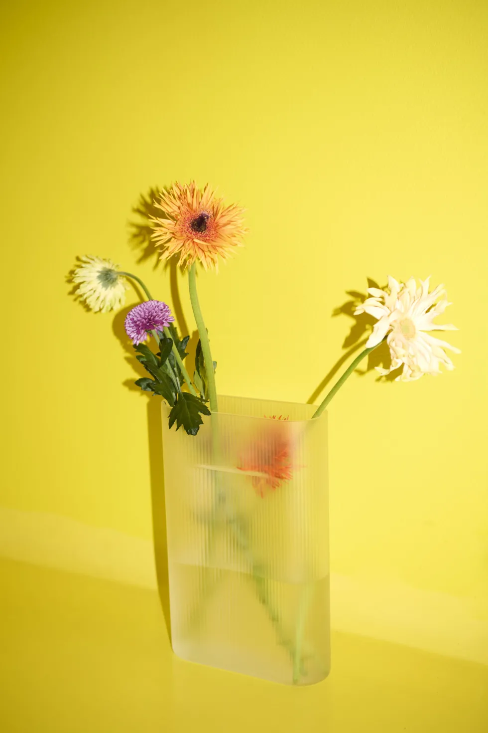 Vase en verre soufflé blanc 48,5cm Ridge - Muuto
