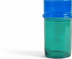 Vase en verre soufflé bleu et vert 14 x 29 cm Moroccan - HAY