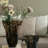 Vase en verre soufflé marron léopard 23x31,5cm Liva - Broste Copenhagen