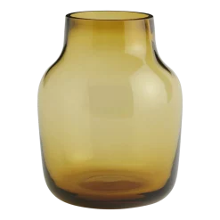 Vase en verre soufflé orange 15 cm Silent - Muuto