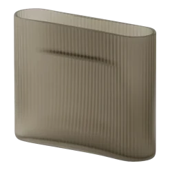 Vase en verre soufflé taupe 16,5cm Ridge - Muuto