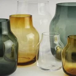 Vase en verre soufflé vert 15 cm Silent - Muuto