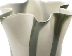 Vase en verre soufflé vert et blanc 23x31,5cm Liva - Broste Copenhagen