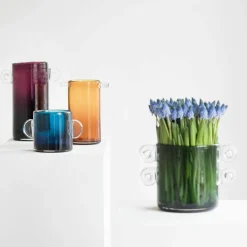 Vase en verre vert foncé Wind & Fire - Serax