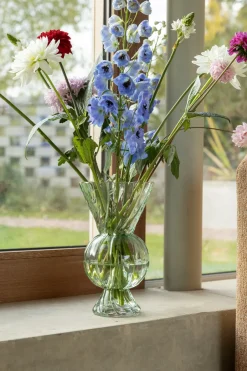 Vase en verre vert transparent 16,5x28,5cm Rhombic - &Klevering